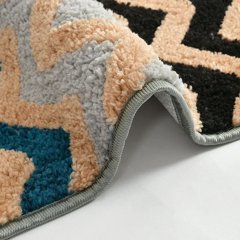 Striava Microfiber Bath Mat - Beige & Black media 6