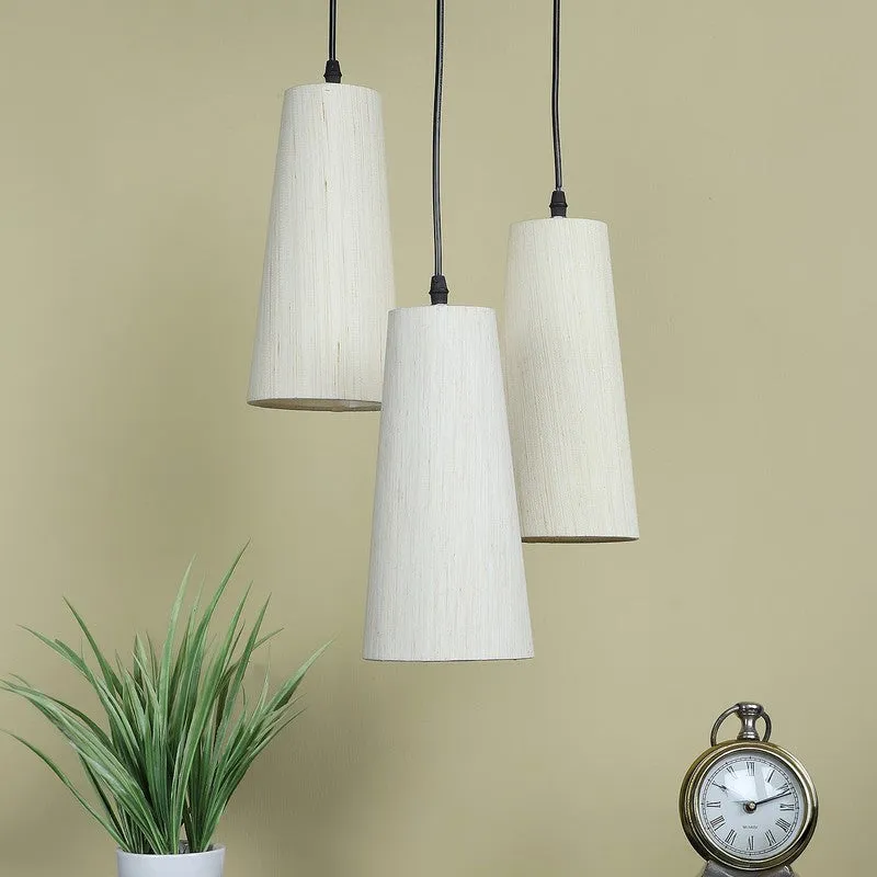 Nordic Neutral Triple Metal Ceiling Lamp - Off White media 3