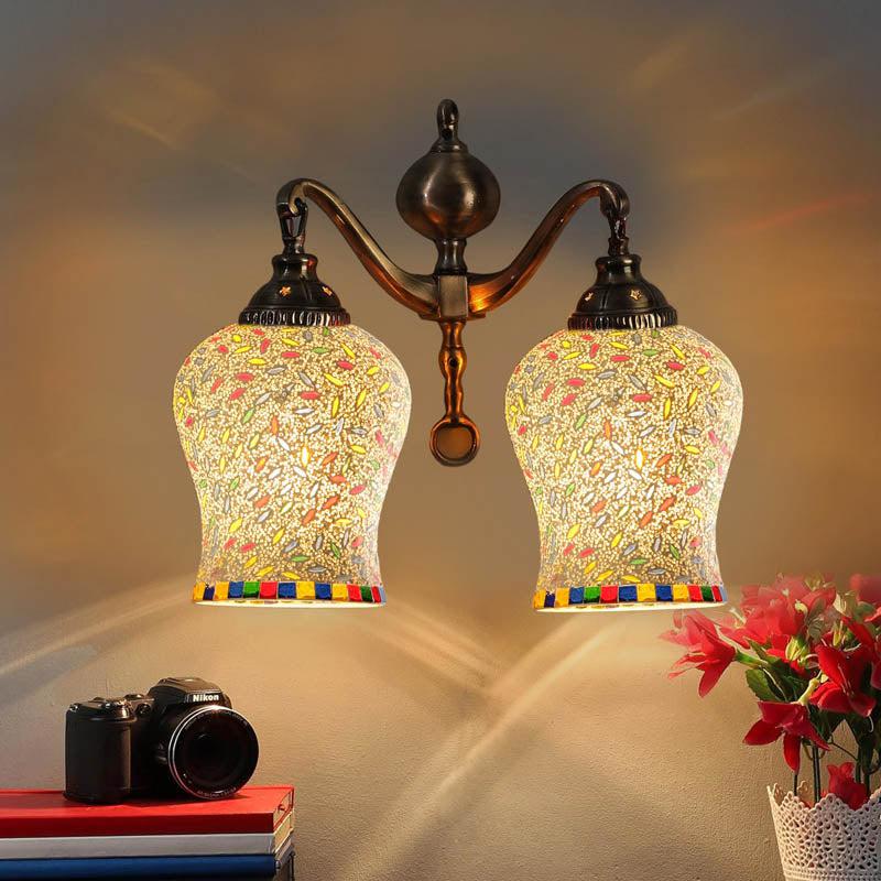 Majestic Metal Mosaic Wall Lamp