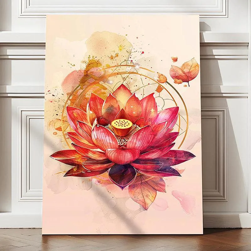 Cosmic Kamalam Canvas Traditional Wall Art media 4