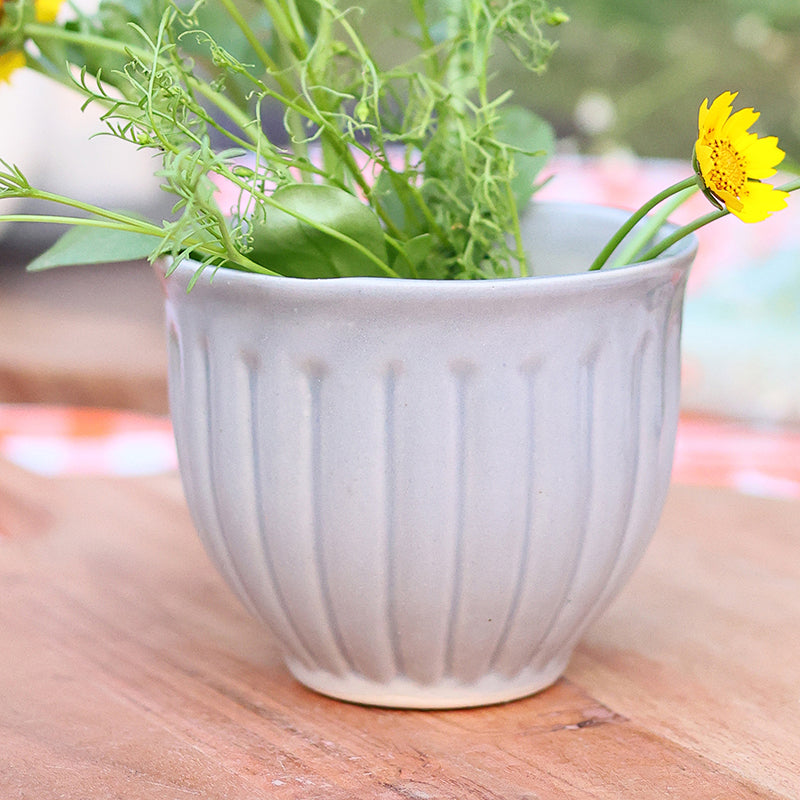 Tazio Ceramic Planter - Grey media 2