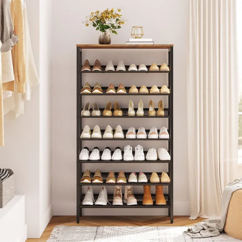 Versatile Metal Shoe Rack - Black,Brown media 3