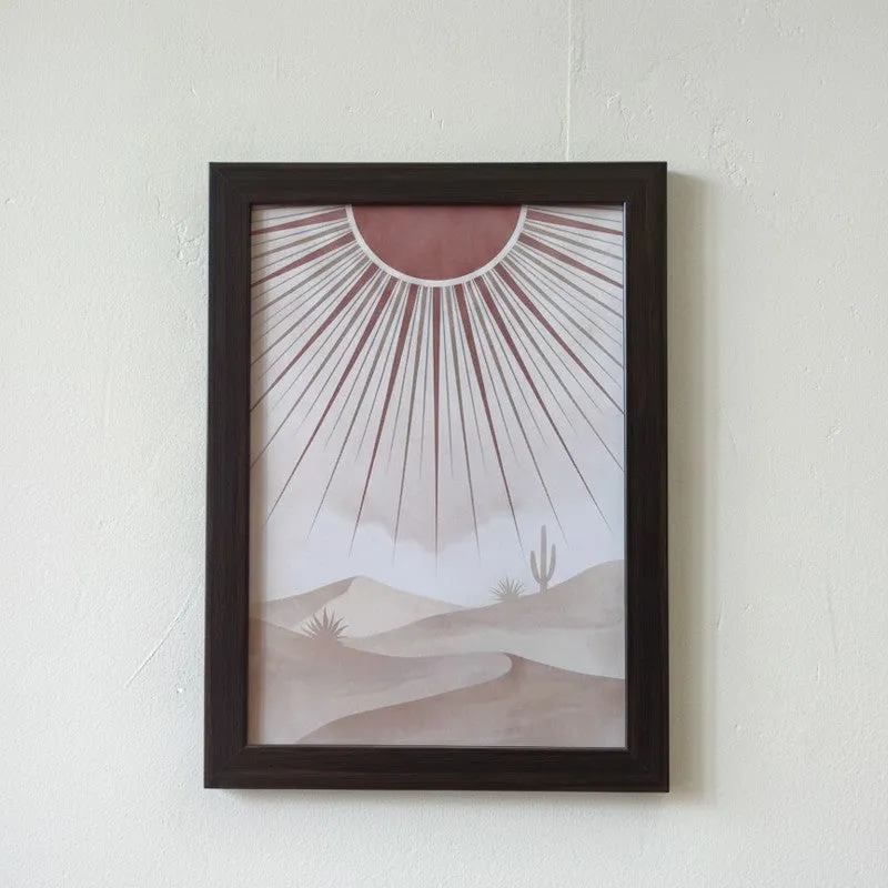 Desert Horizon & Arch Wall Painting With Frame - Set Of Three media 5