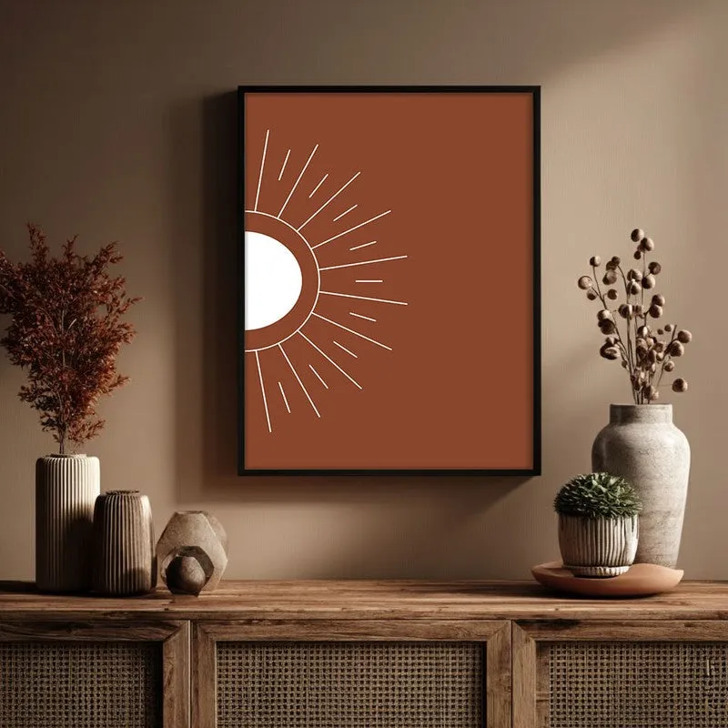 Primal Glow Canvas Wall Painting With Black Frame media 6