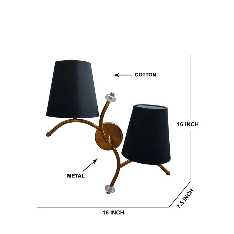 GlowStem Twin Cotton Wall Lamp - Black media 9