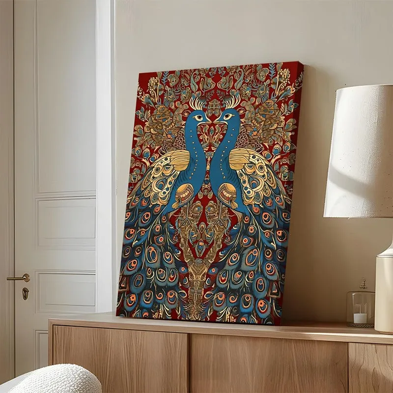 Peacock Pulse Canvas Wall Art media 4