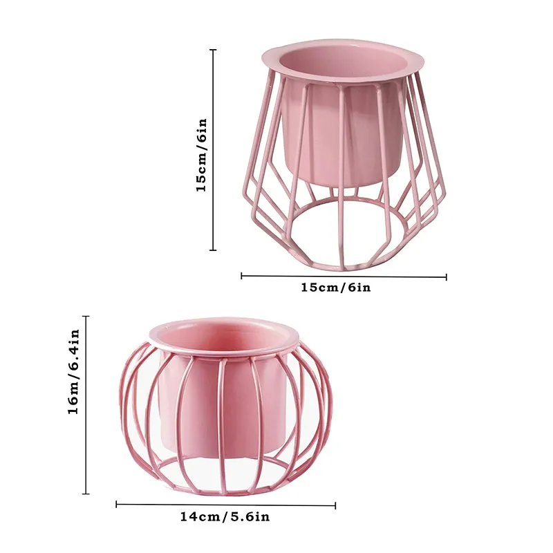 Steela Duo Planter (Pink) - Set Of Two media 6