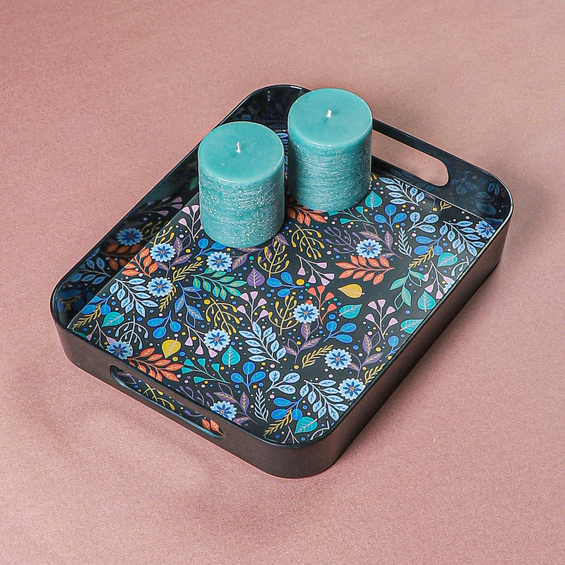 Dalna Floral Serving Tray media 3