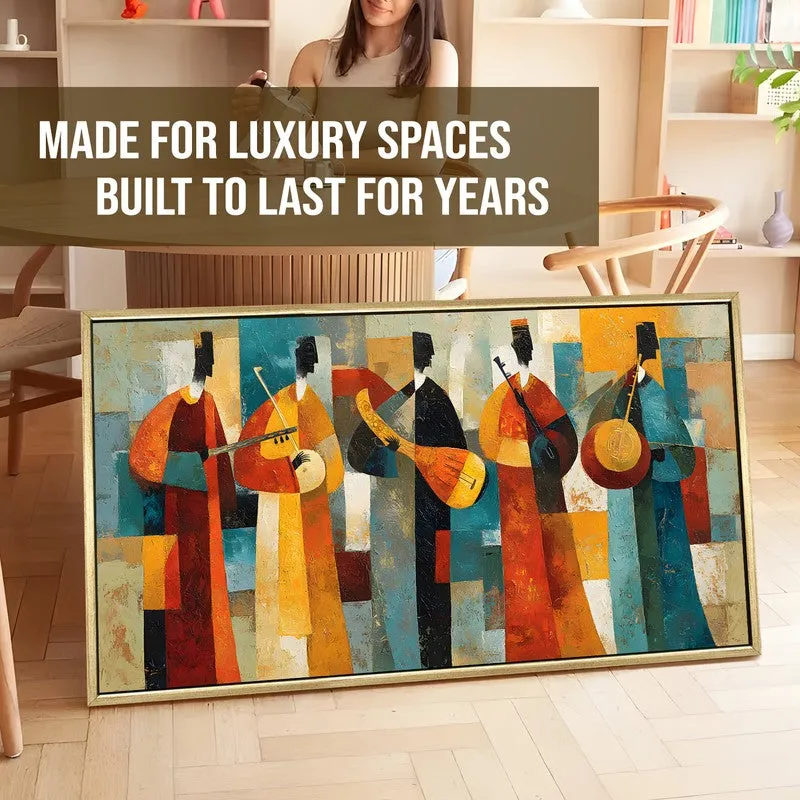 Cultural Cadence Canvas Wall Painting With Frame media 5