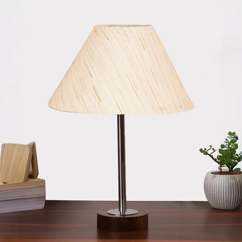 Cotin II Rodin Wooden Table Lamp - OffWhite,Silver,Brown media 3