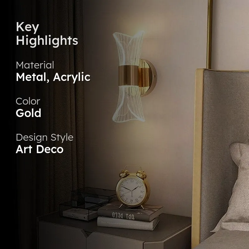 Luminous Twist Acrylic & Metal Wall Lamp media 2