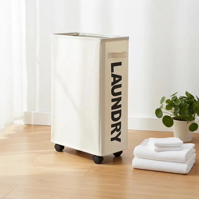Rioware Tidy Roll Laundry Basket - White media 1