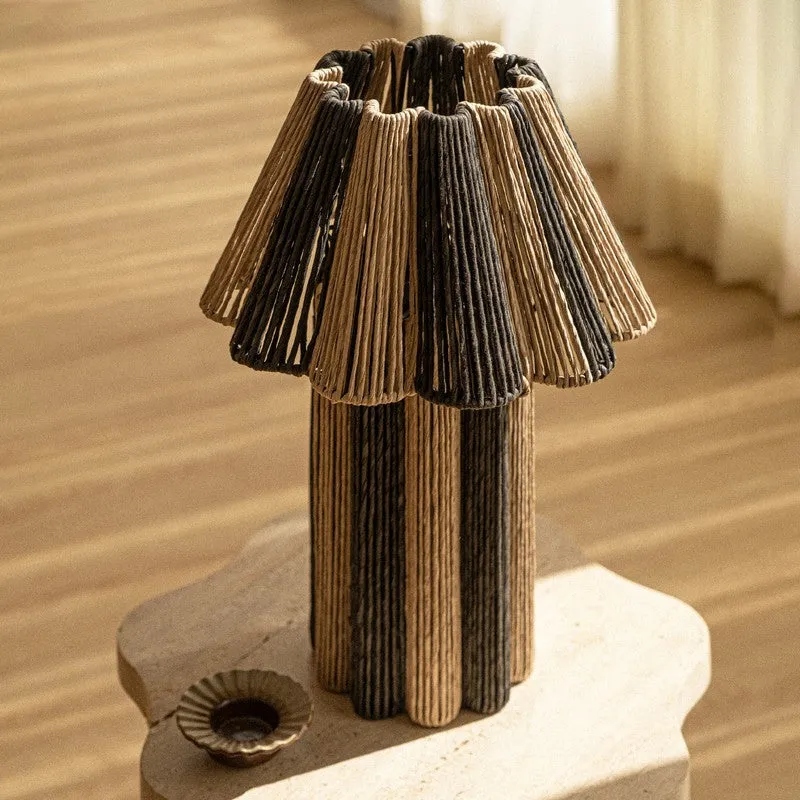 Orange Tree Kenji Marble Table Lamp - Black,Beige media 6