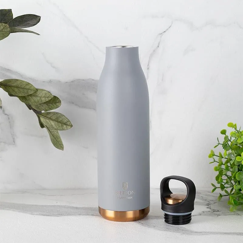 Liquid Muse Hot & Cold Thermos Water Bottle (Grey) - 750 mL media 3