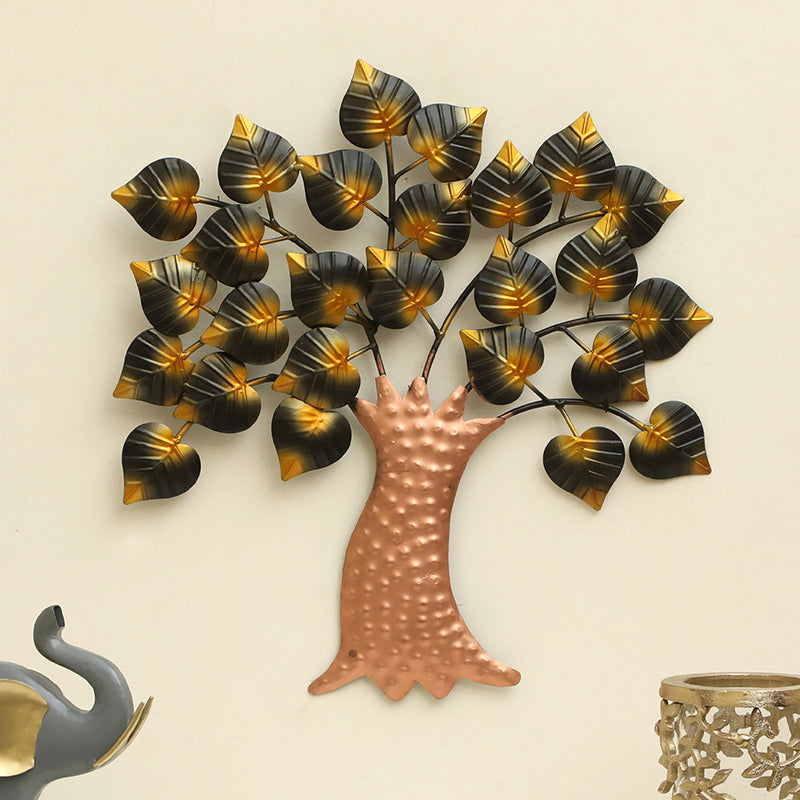 Dusky Leaves Metal Wall Accent
