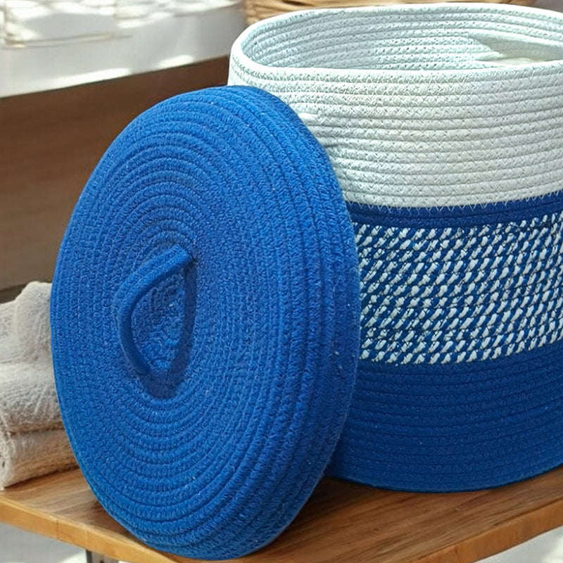 Stasha Cotton Laundry Basket media 6