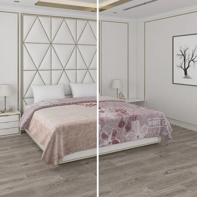 Monte Carlo Blush Blossom Reversible Blanket - 850 GSM media 3