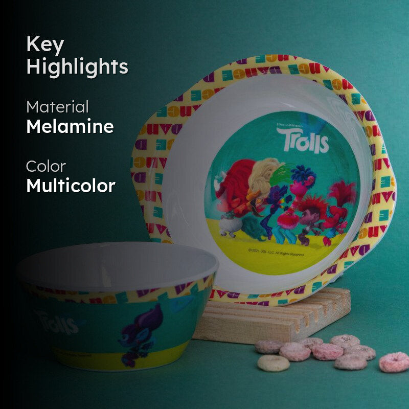 Servewell Trolls Fancy Kids Bowl- Set Of Two media 2