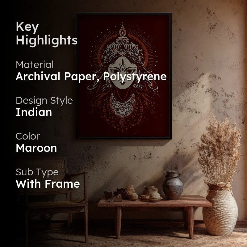 Divine Power Maa Durga Archival Paper Wall Art media 2
