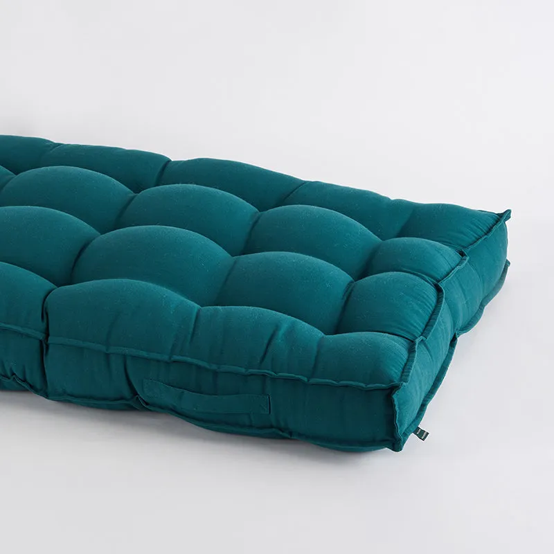 Pawdium Solid Cotton Floor Cushion - Dark Green media 3