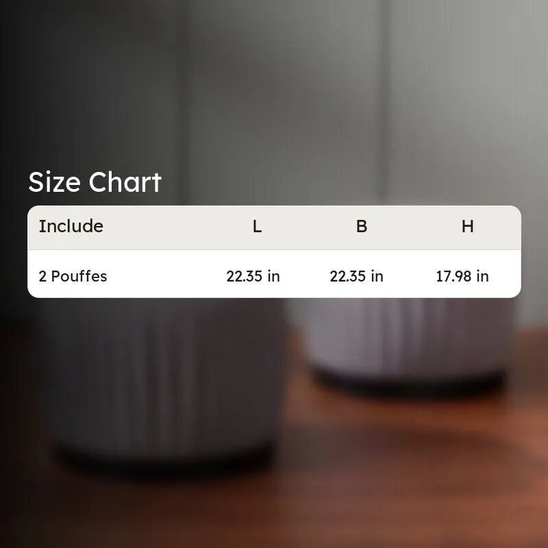 Cozy Rest Pouffe (Grey) - Set Of Two media 9