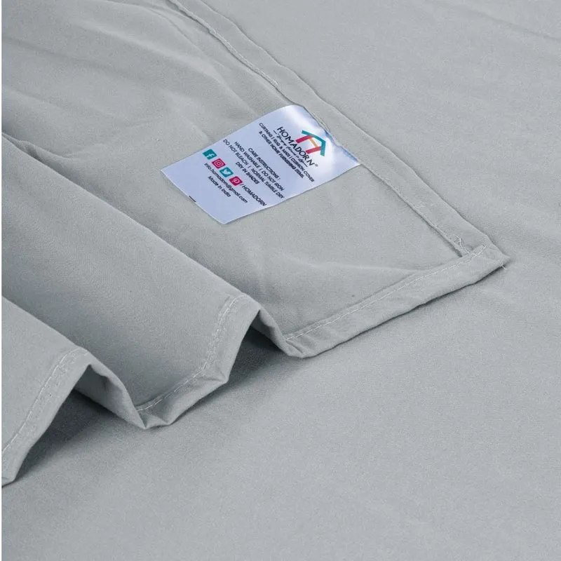 Cloud Drift Microfiber Bedsheet (Grey) - 140 GSM media 5