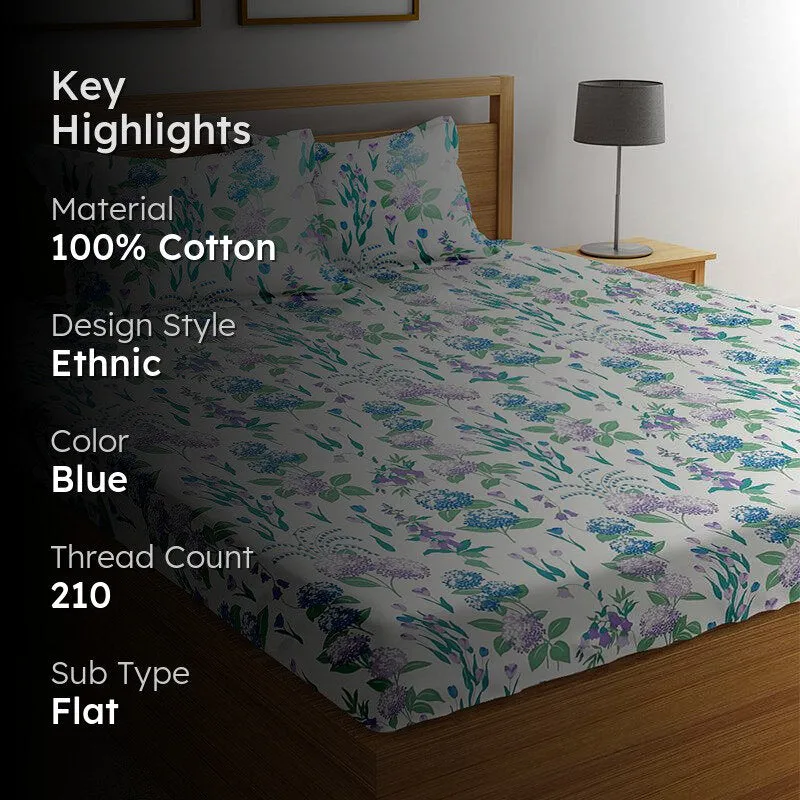 Stevie Floral Cotton Bedsheet - 210 TC media 2