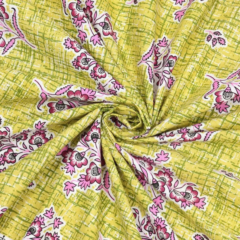Royalon Cotton Bedsheet (Green,Pink) - 240 TC media 5