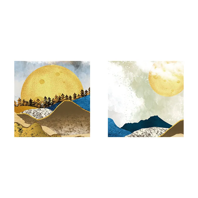 Over The Hills Canvas Wall Art - Set Of Two media 3