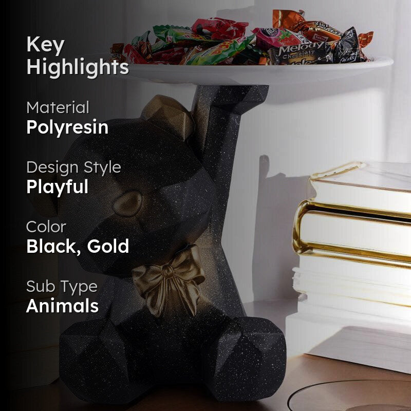 Baloo Bear Painted Polyresin Show Piece - Black media 2
