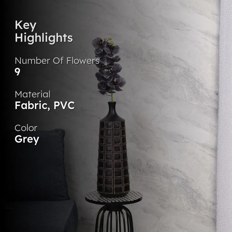 Decorative Artificial Orchids Flowers Stick - Grey media 2