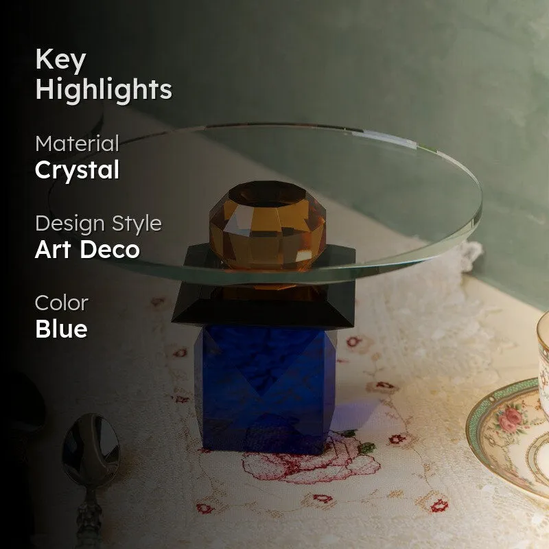 Classic Crystal Round Cake Stand - Blue media 2