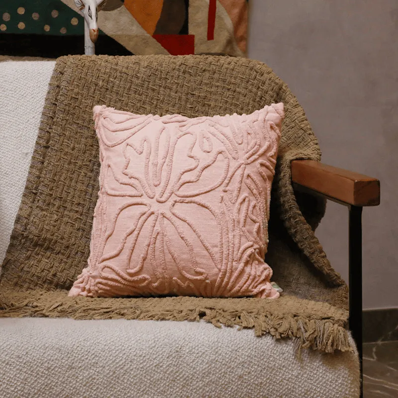 Plushie Petals Tufted Cushion Cover - Beige media 1
