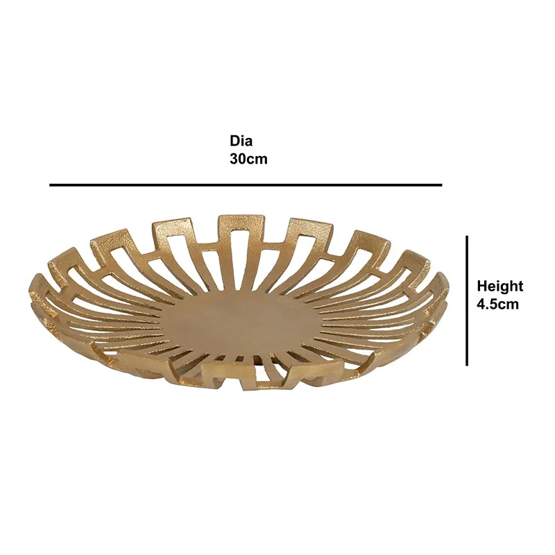 Ajra Flora Serving Tray - Golden media 5