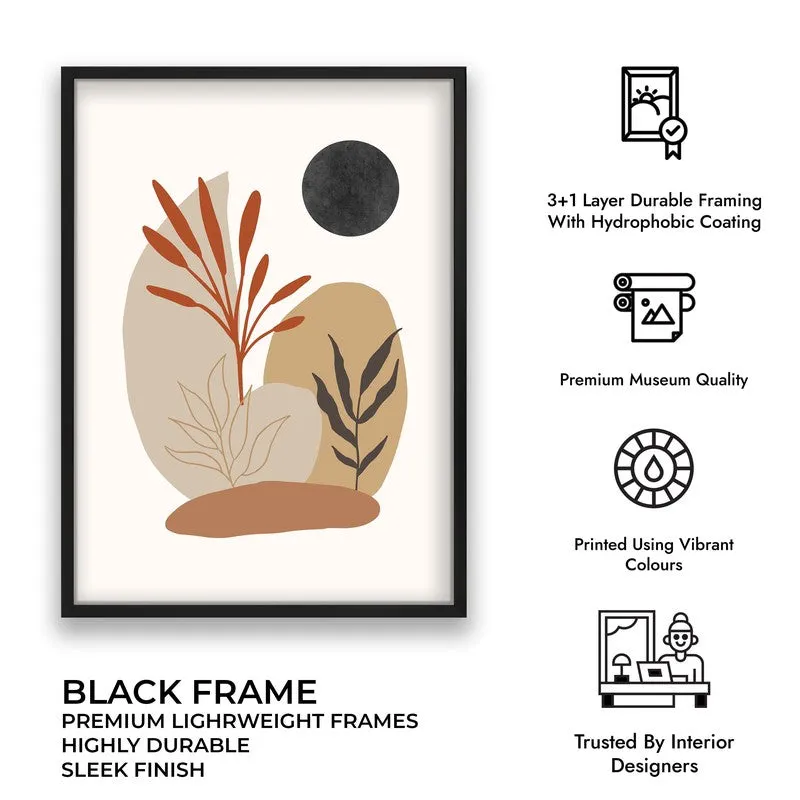 Botanical Balance Canvas Wall Painting With Black Frame media 8