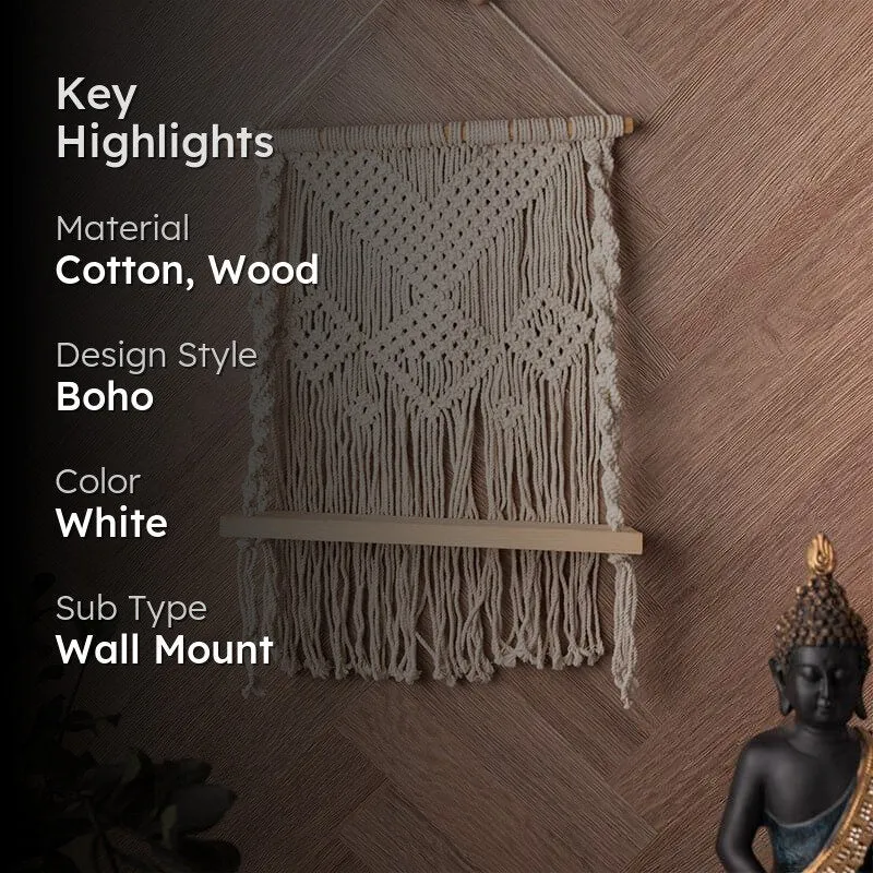 Lirio Macrame Wall Shelf media 2