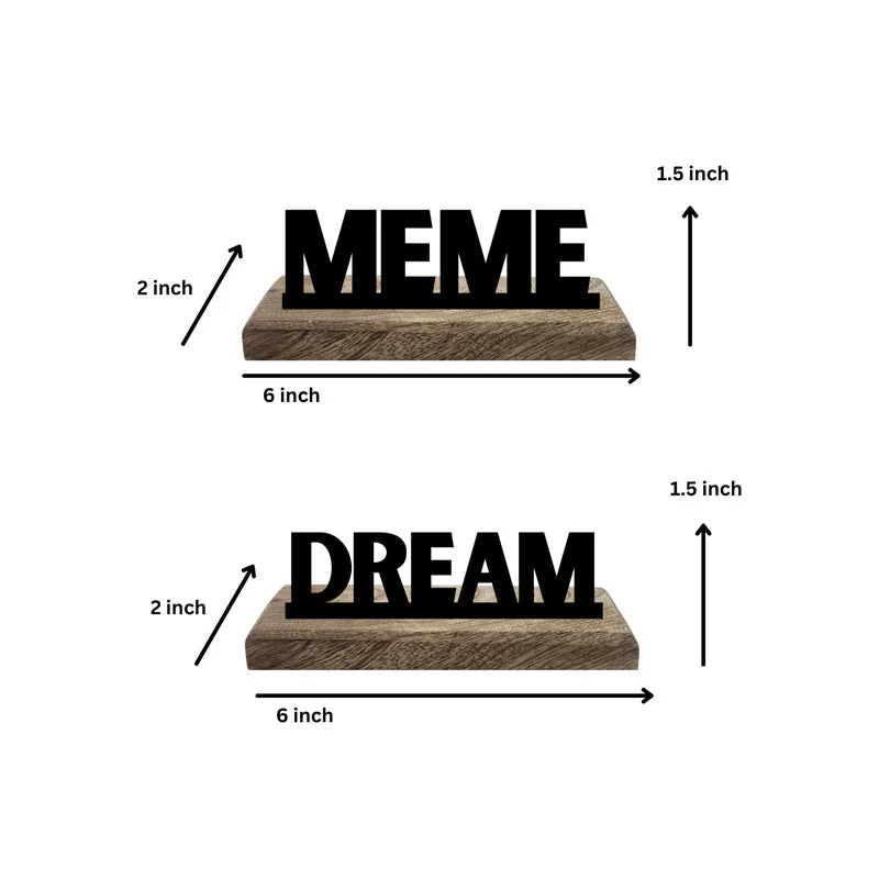 Meme Dream Typography Showpiece - Set Of Two media 5