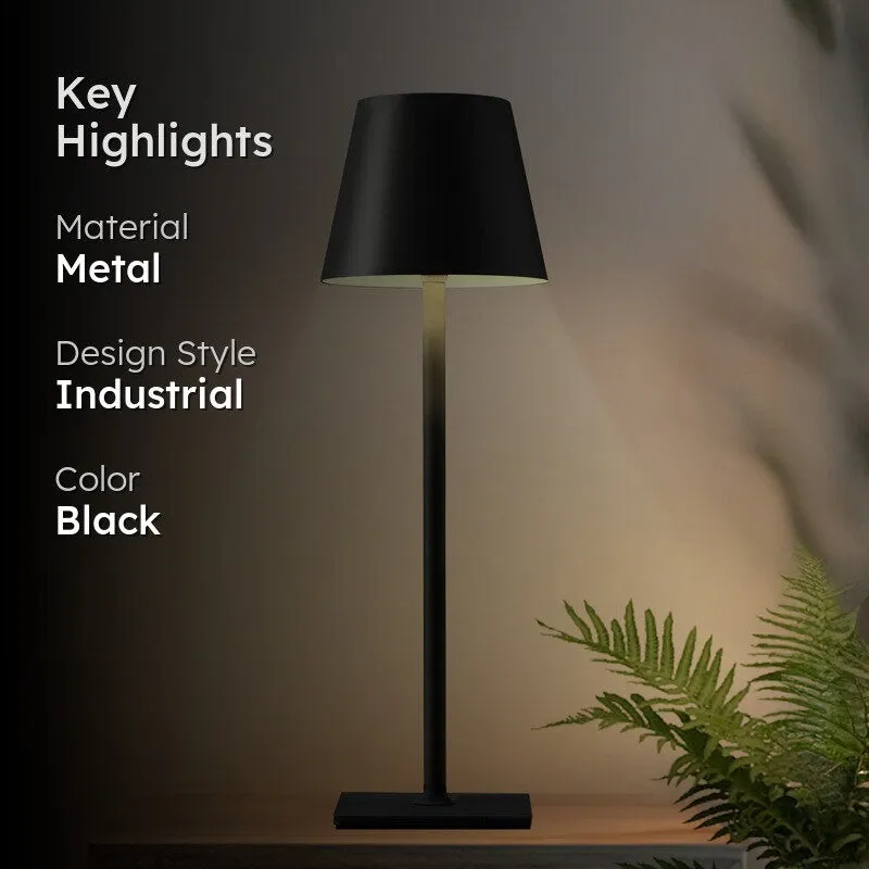 EverAura Style Metal Table Lamp - Black media 2