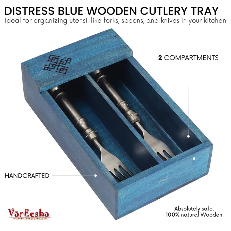 Hiron Wood Cutlery Holder media 3