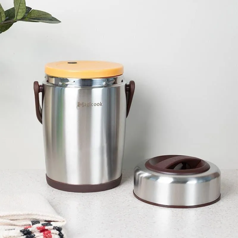 Cassa Insulated Lunch Box (Steel Brown) 2500 ML - Two Piece Set media 9