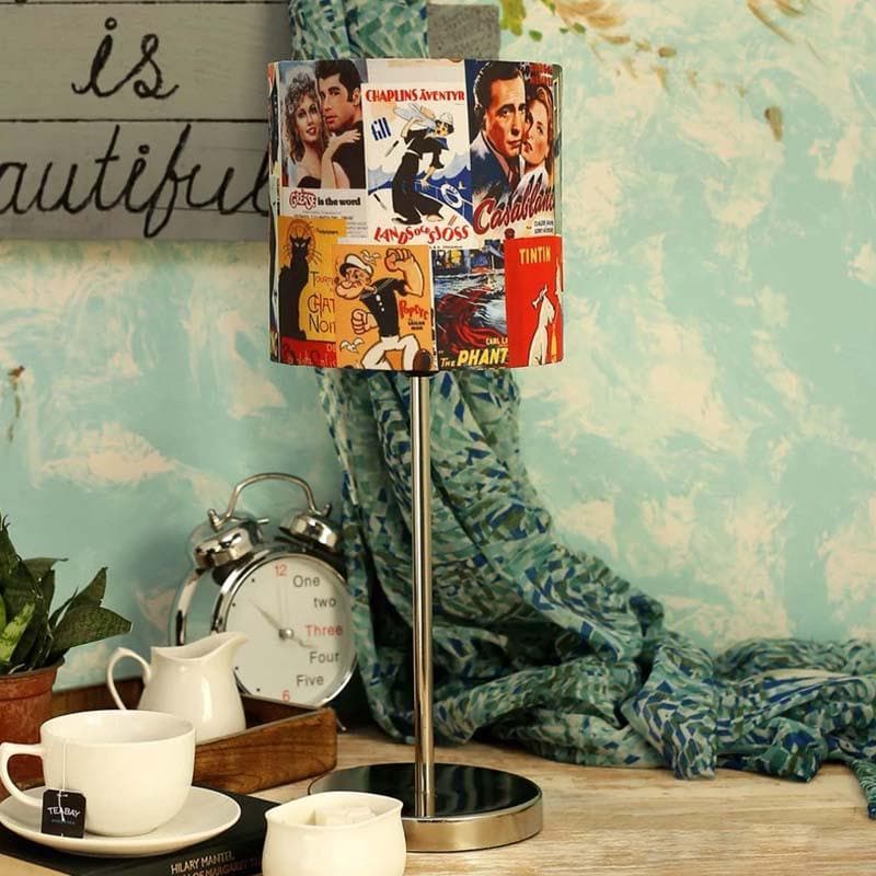 My Movies Metal & Fabric Table Lamp - Multicolor media 3