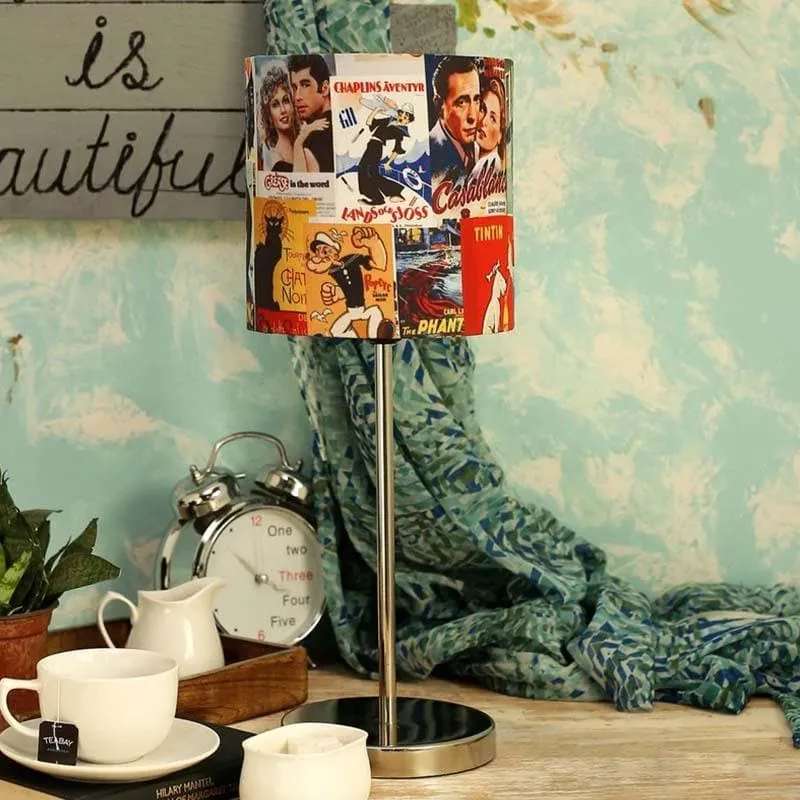 My Movies Metal & Fabric Table Lamp - Multicolor media 3
