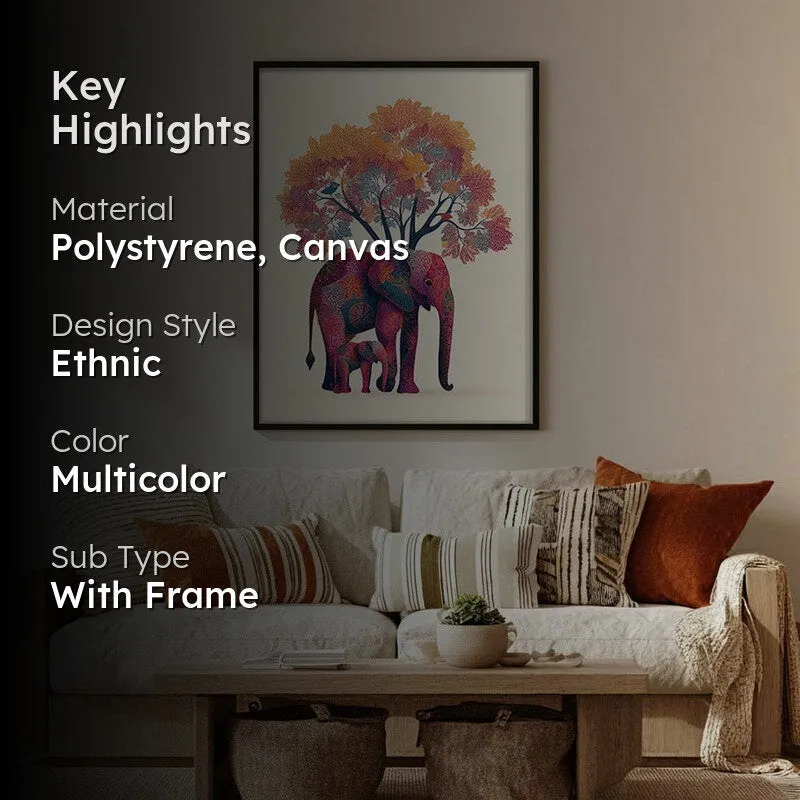 Gajra Canvas Wall Painting With Black Frame media 2
