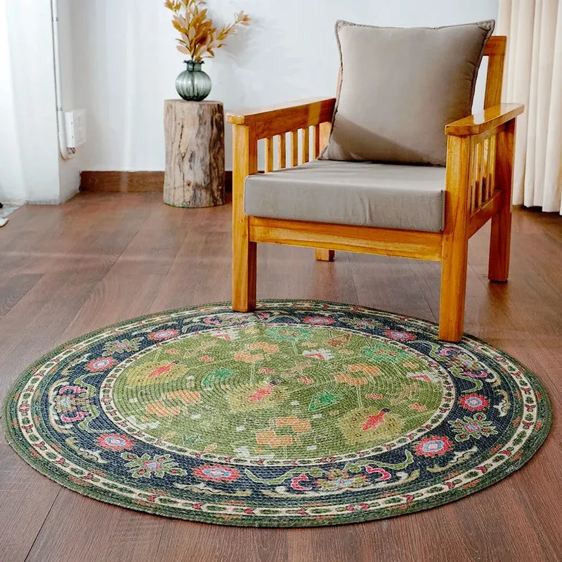 Leher Ancestral Round Recycled PET Rug media 4