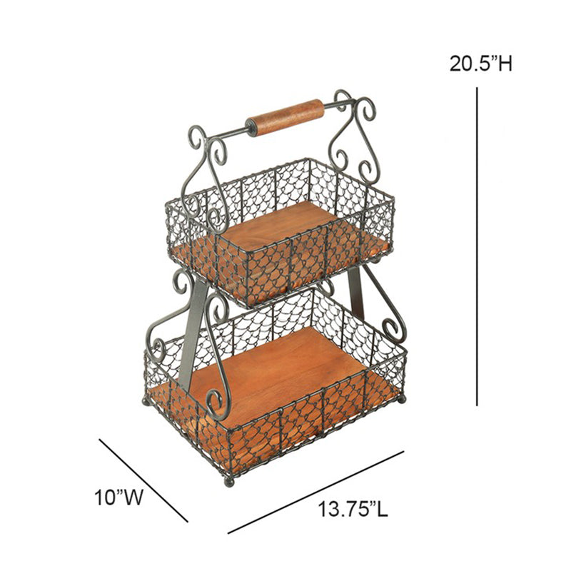 Two-Tier Metal Fruit Basket media 8