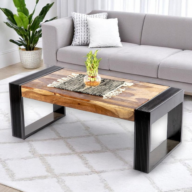 Zirox Sheesham Wooden Center Table - Brown