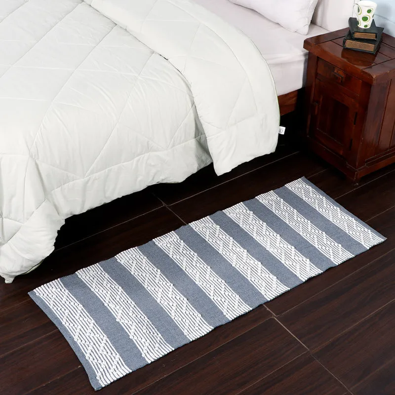 Weavax Cotton Runner Rug - Light Grey media 3