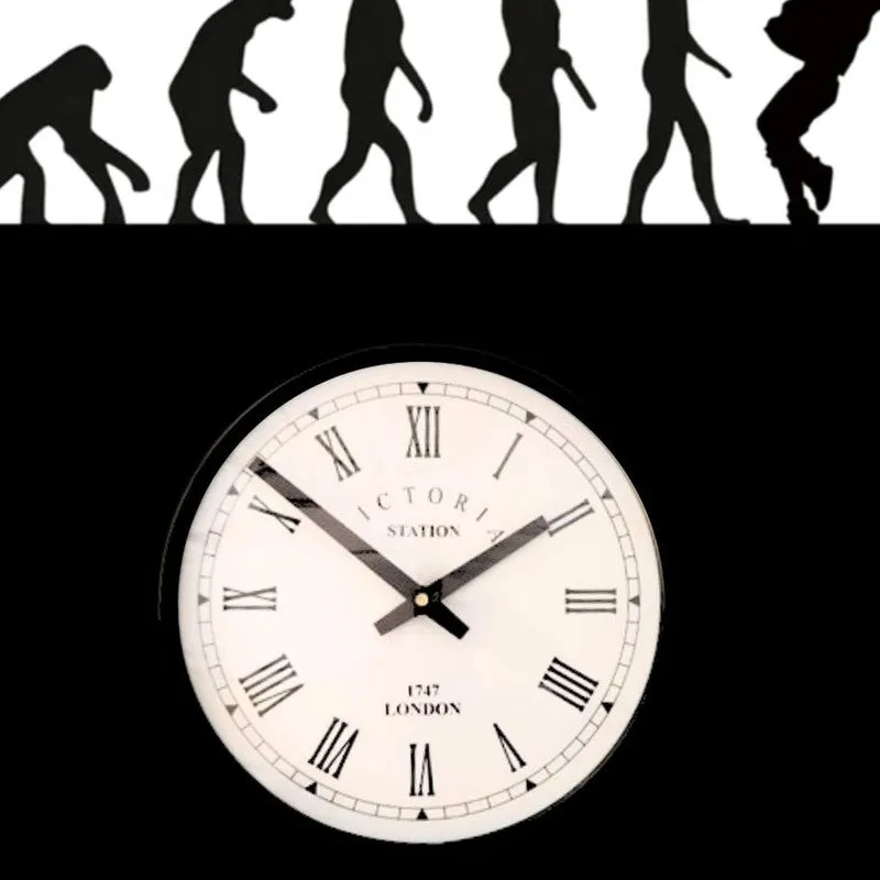 Evolutioner Steel Analog Wall Clock - Black media 5