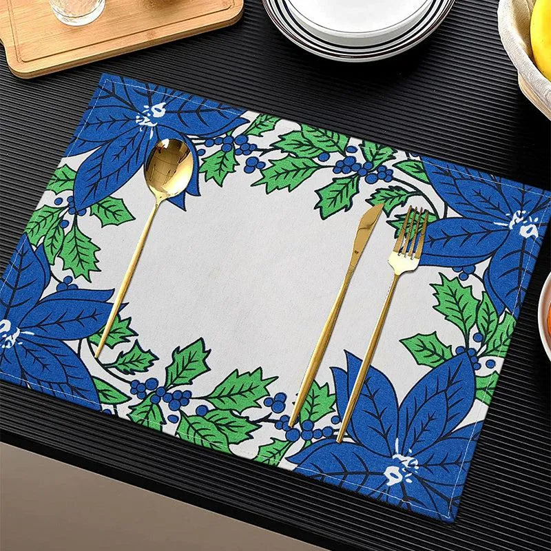 Acora Floral Placemat (Blue) - Set of Two media 1