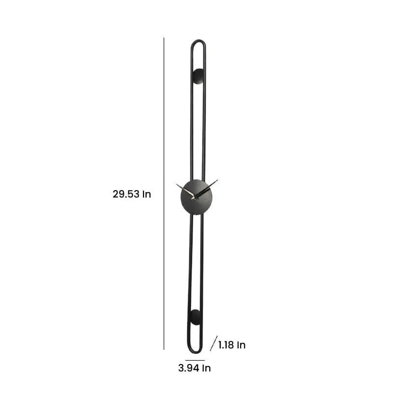 Stripe Story Wall Clock - Black media 4